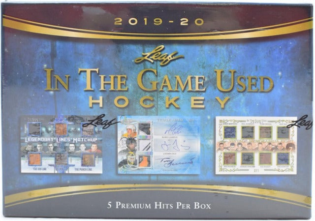 2019-20 Leaf In The Game Used Hockey Hobby Box | Eastridge Sports Cards