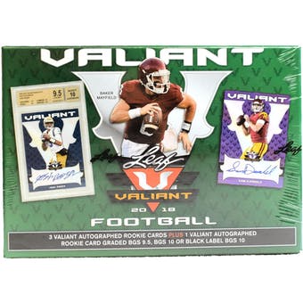 2018 Leaf Valiant Football Hobby Box
