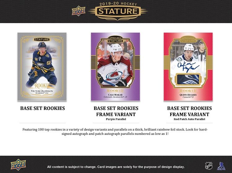 2019-20 Upper Deck Stature Hockey Hobby Case Inner (12 Boxes)