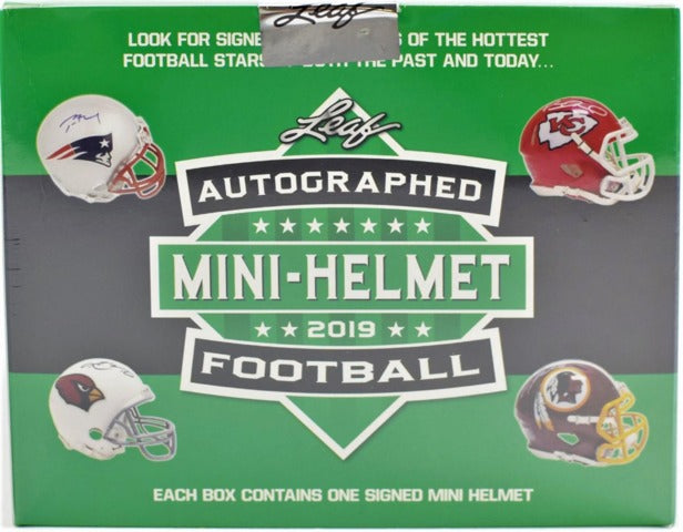 2019 Leaf Autographed Football Mini-Helmet Edition Hobby Box | Eastridge Sports Cards
