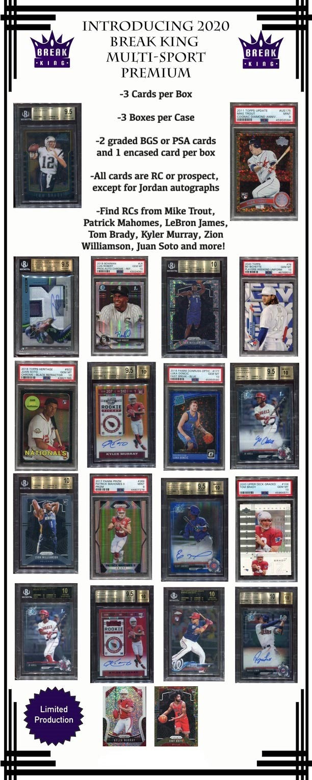 2020 Break King Multi-Sport Premium Edition Hobby Box | Eastridge Sports Cards