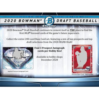 2020 Bowman Draft Baseball Hobby Jumbo Box