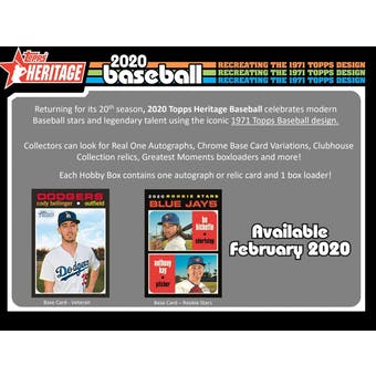 2020 Topps Heritage Baseball Hobby Pack