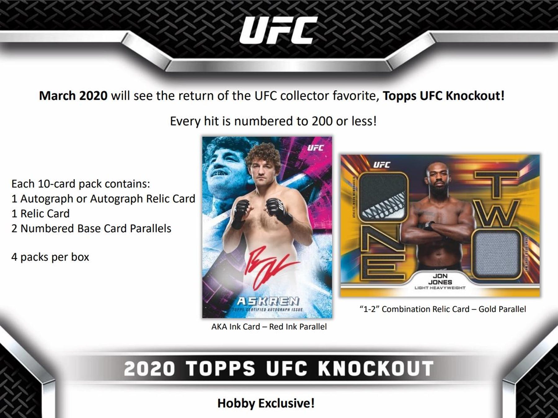 2020 Topps UFC Knockout Hobby Box | Eastridge Sports Cards