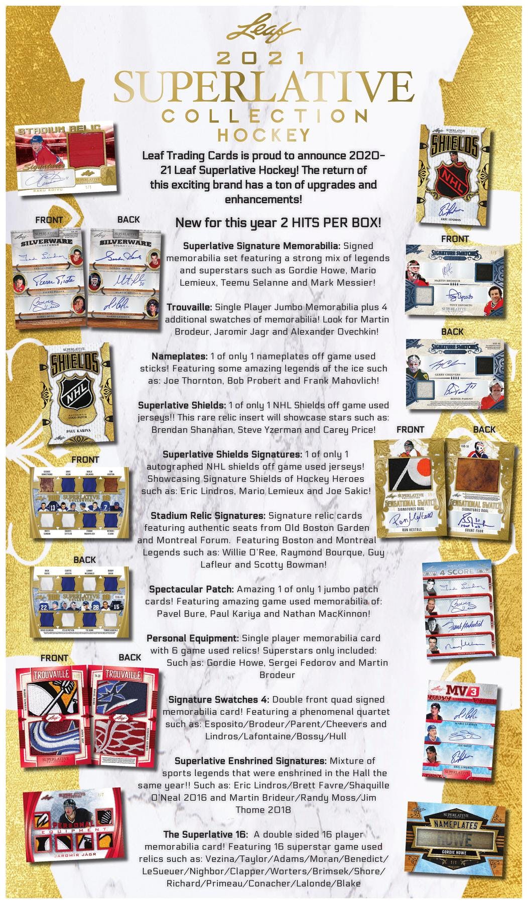 2020-21 Leaf Superlative Collection Hockey Hobby Box | Eastridge Sports Cards