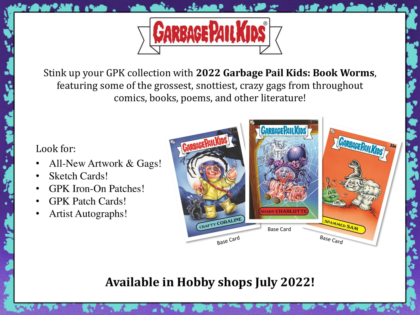 2022 Topps Garbage Pail Kids Book Worms Series 1 Hobby Pack