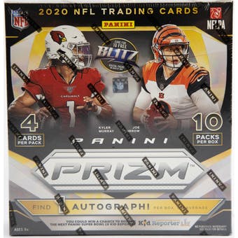 2020 Panini Prizm Football Mega Box (40 cards, Neon Green Pulsar Prizms)