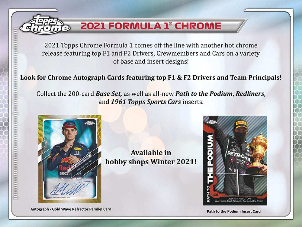 2021 Topps Chrome Formula 1 Lite Pack