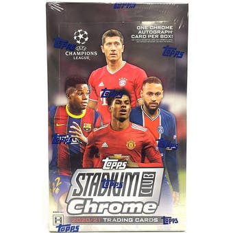 2020-21 Topps Stadium Club Chrome UEFA Champions League Hobby Box