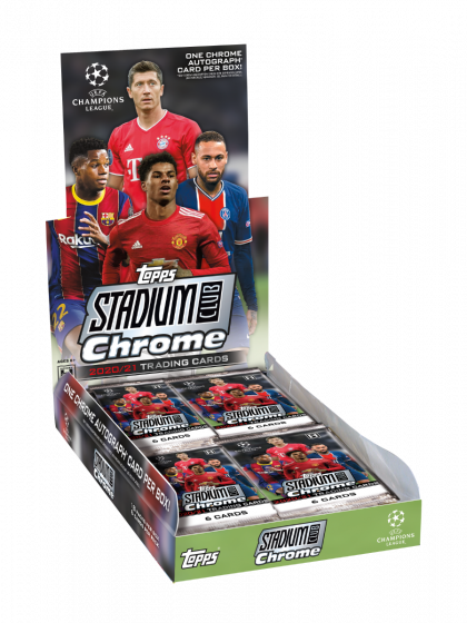 2020-21 Topps Stadium Club Chrome UEFA Champions League Hobby Pack