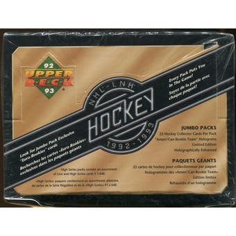 1992-93 Upper Deck High Series Hockey Jumbo Box | Eastridge Sports Cards