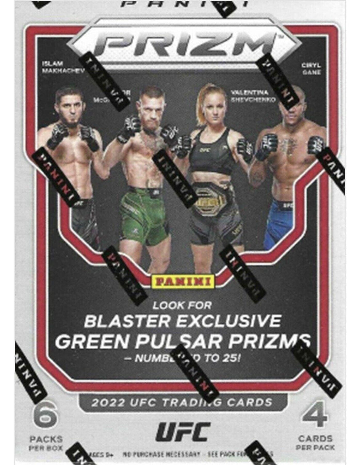 2022 Panini Prizm UFC 6-Pack Blaster Box (Green Pulsar Prizms!)