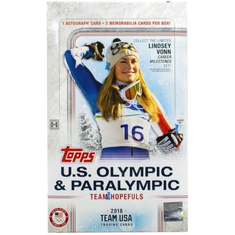 2018 Topps U.S. Olympic & Paralympic Team Hopefuls Hobby Box