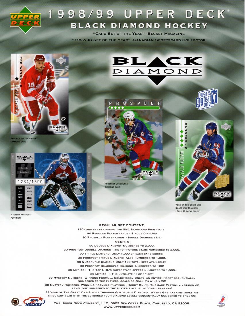 1998-99 Upper Deck Black Diamond Retail Pack