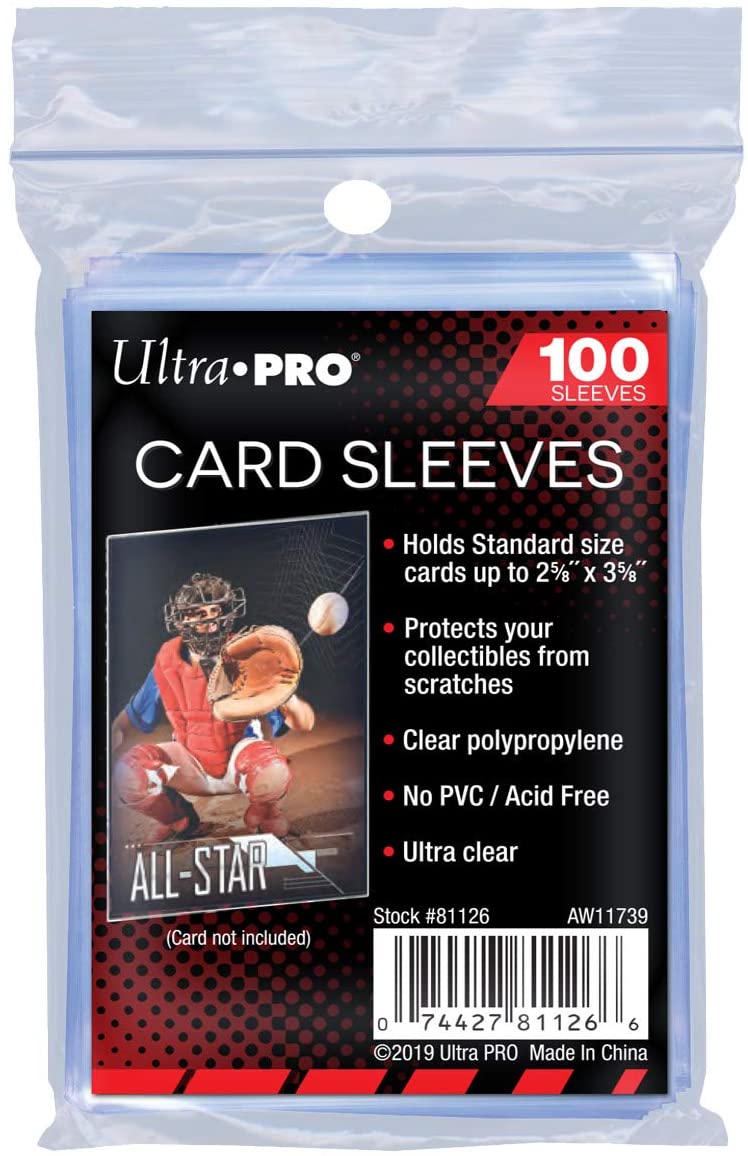 Ultra Pro Card Sleeves - 2 5/8 X 3 5/8 100ct