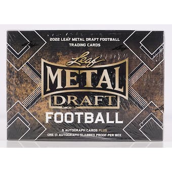 2022 Leaf Metal Draft Football Jumbo Hobby Box