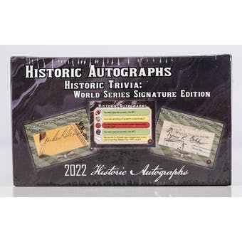 2022 Historic Autograph Baseball Trivia Set (Cut Autograph Edition) | Eastridge Sports Cards