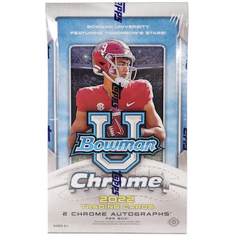 2022 Bowman Chrome University Football Hobby Box