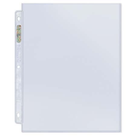 Ultra Pro 1-Pocket Platinum Page with 8 1/2" X 11" Pocket 100ct | Eastridge Sports Cards