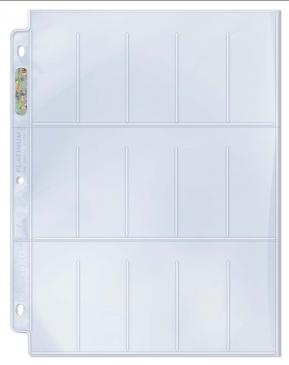Ultra Pro 15-Pocket Platinum Page for Tobacco Cards 10pk