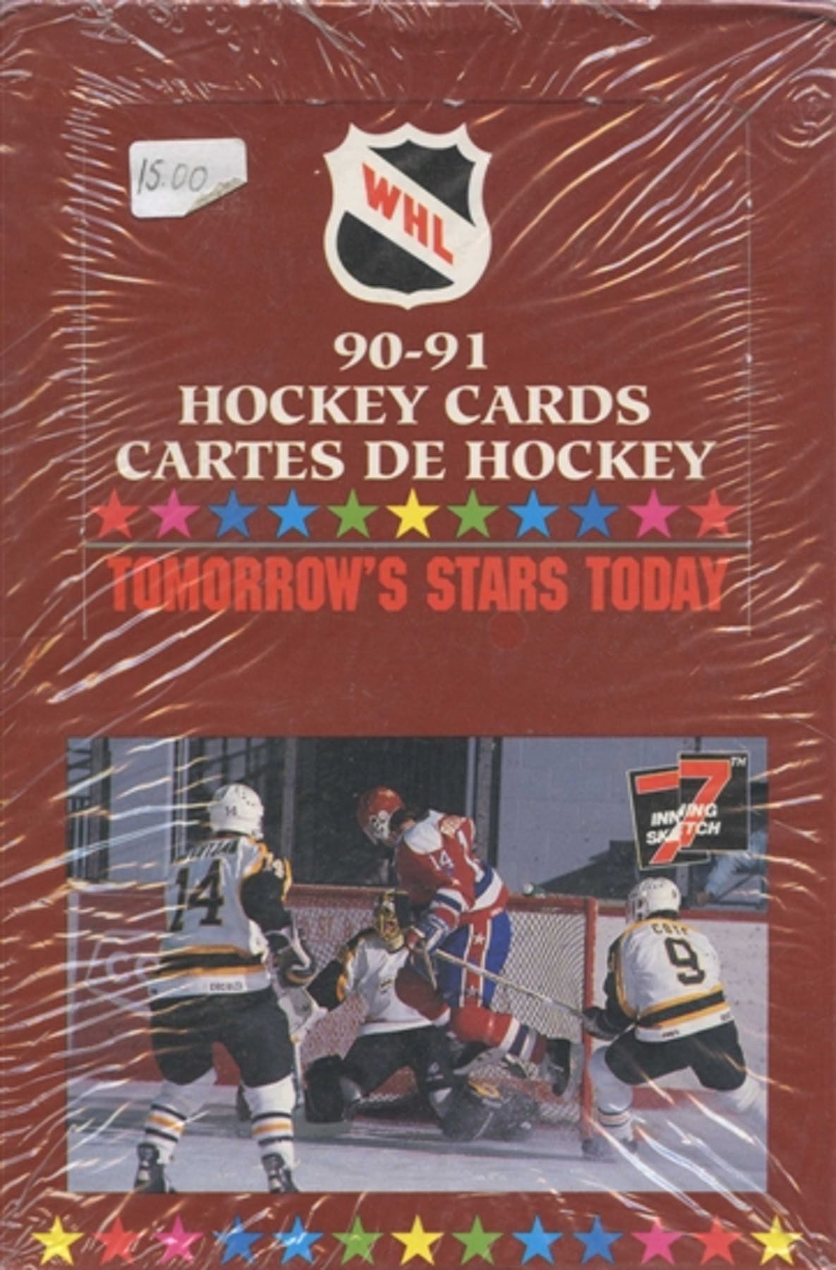 1990-91 7th Inning Sketch WHL Hockey Wax Box
