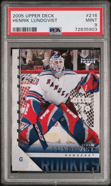 2005-06 Upper Deck #216 Henrik Lundqvist PSA 9 (Rookie) | Eastridge Sports Cards