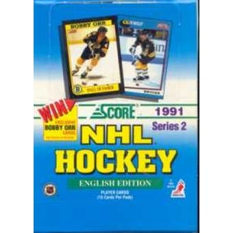 1991-92 Score Hockey Series 2 English Hobby Box | Eastridge Sports Cards