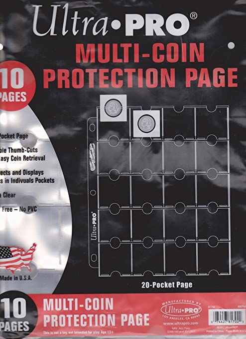 Ultra Pro 20 Pocket Page Pack - Coin (10ct) | Eastridge Sports Cards