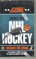 1992-93 SCORE HOCKEY BILINGUAL (CANADIAN) FACTORY SEALED BOX