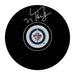 Connor Hellebuyck Autographed Winnipeg Jets Logo Puck
