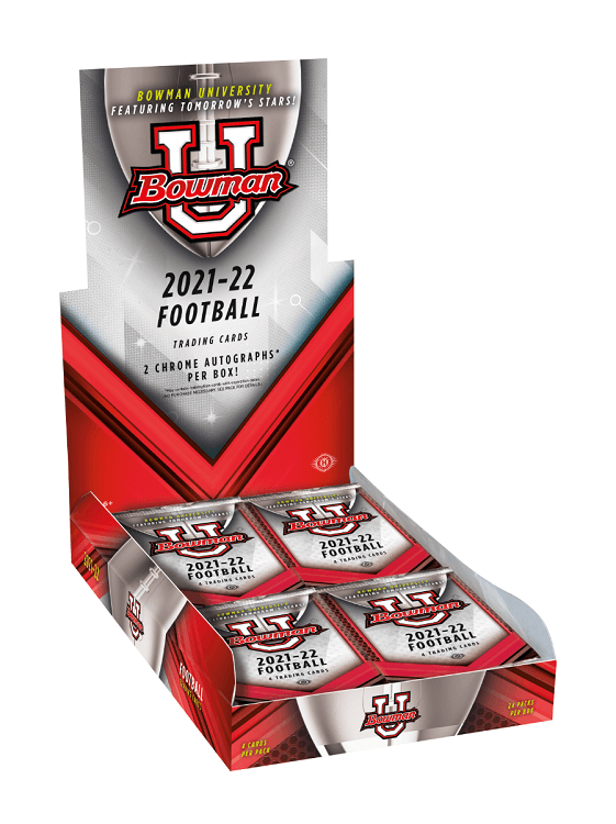 2021-22 Bowman Chrome University Football Hobby Pack