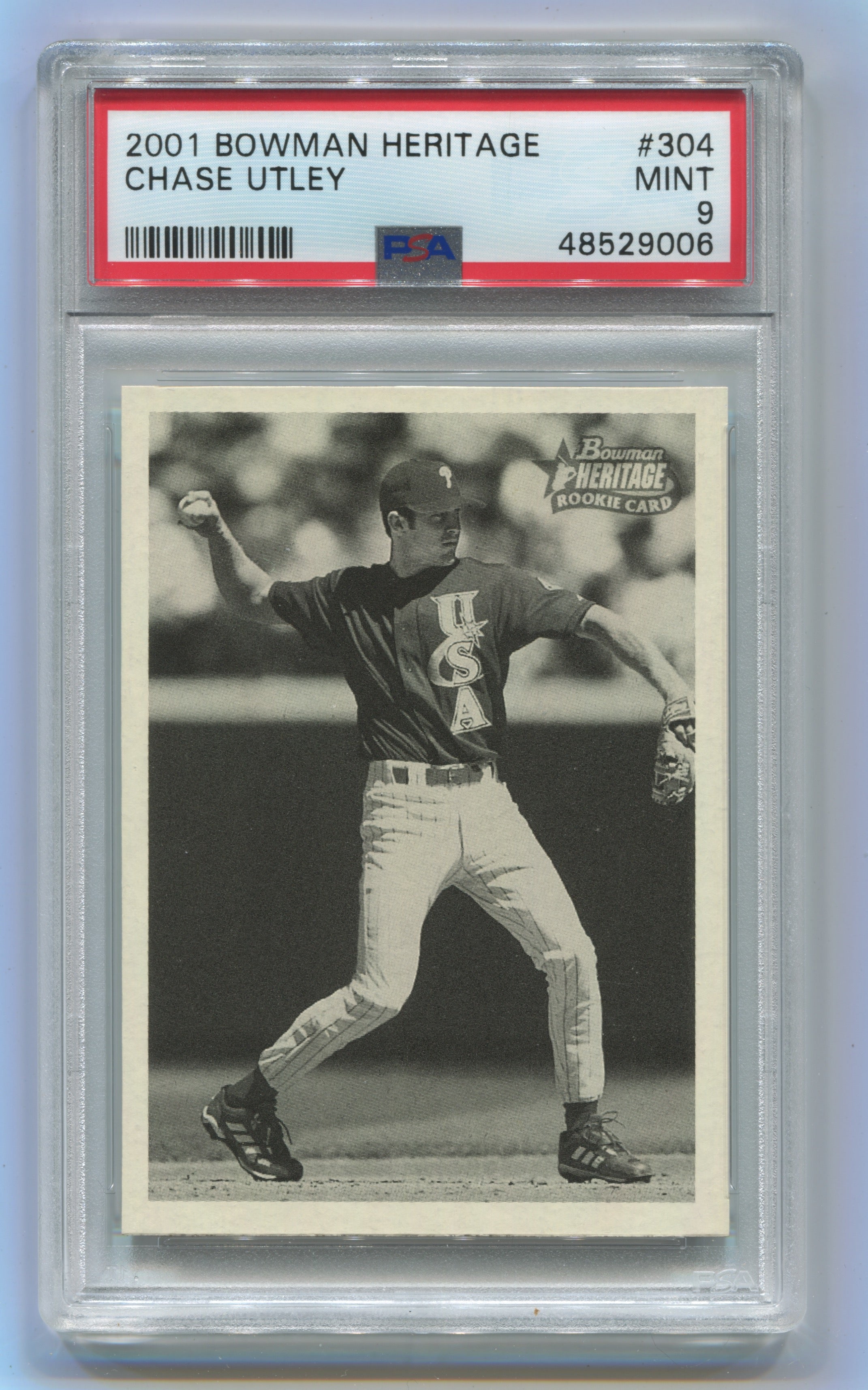 2001 Bowman Heritage #304 Chase Utley PSA 9 (Rookie) | Eastridge Sports Cards