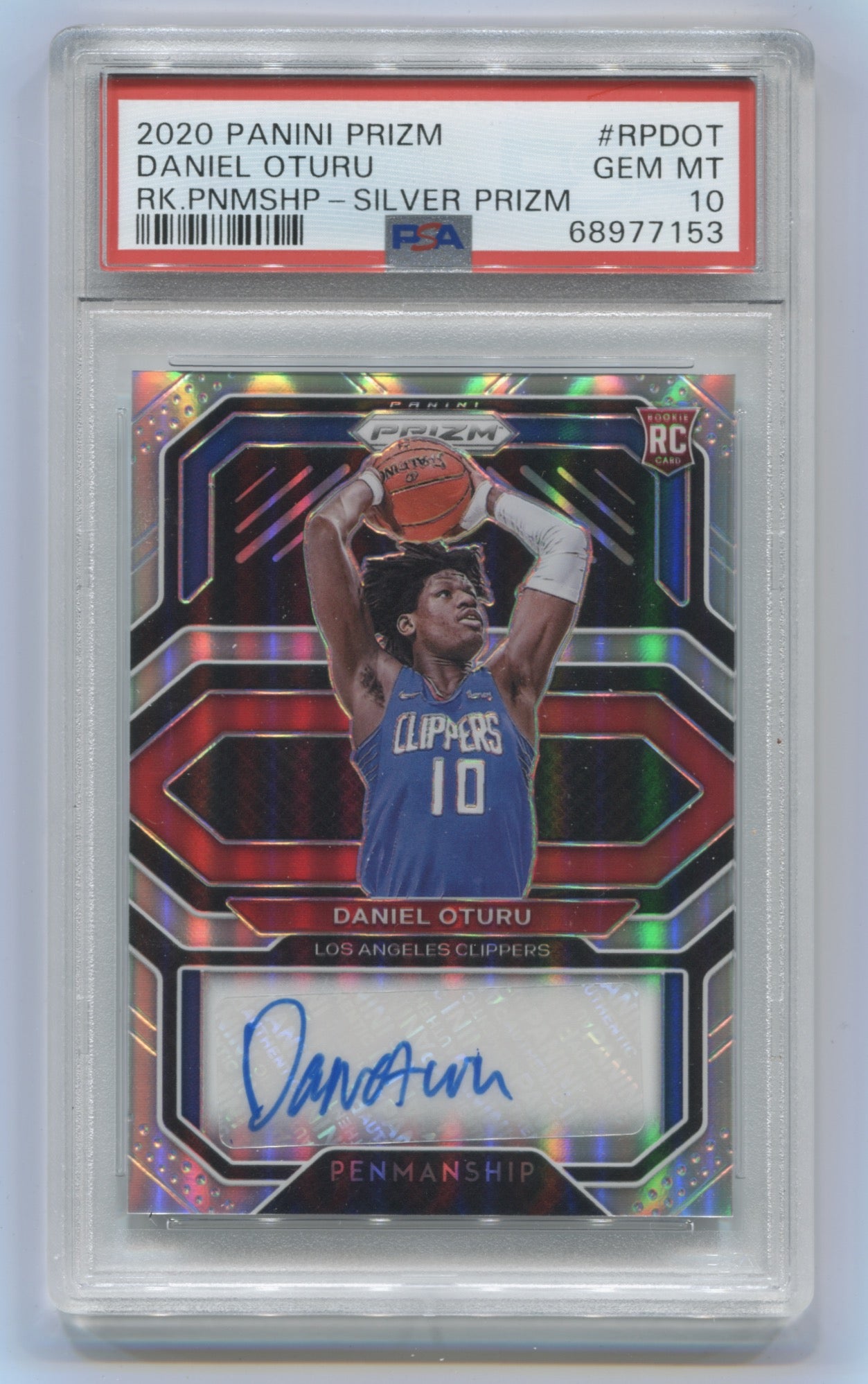 2020-21 Panini Prizm Rookie Penmanship Prizms Silver #4 Daniel Oturu PSA 10 (Rookie) | Eastridge Sports Cards