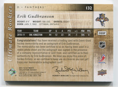 2011-12 Ultimate Collection Rookie Patch Autographs #132 Erik Gudbranson #05/25 | Eastridge Sports Cards