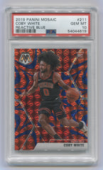 2019-20 Panini Mosaic Mosaic Reactive Blue #211 Coby White PSA 10 | Eastridge Sports Cards