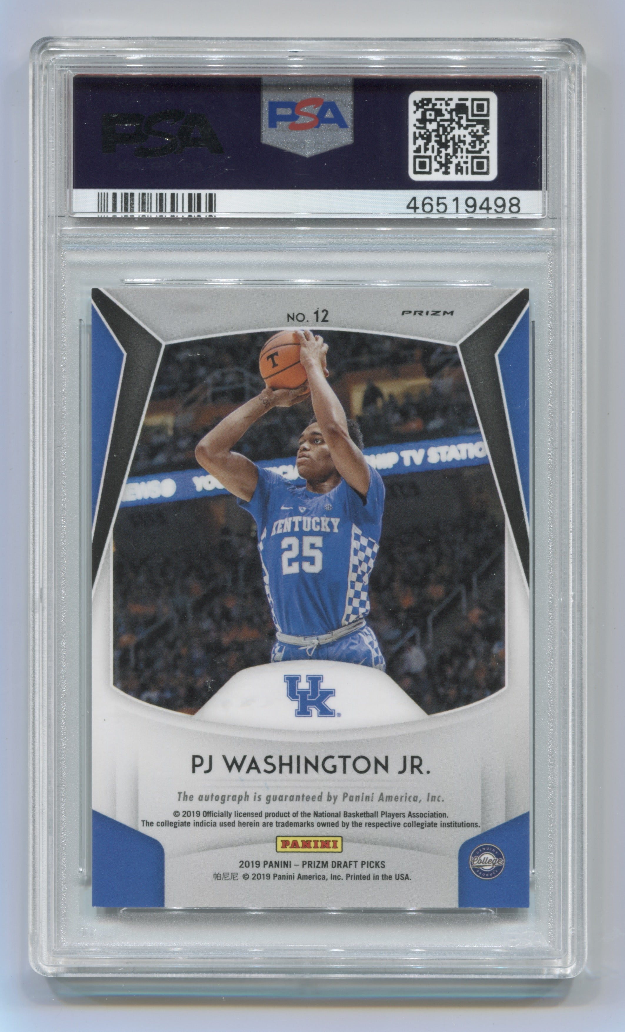 2019-20 Panini Prizm Draft Picks Autographs Prizms #12 PJ Washington Jr. PSA 10 | Eastridge Sports Cards