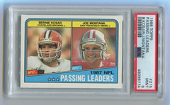 1988 Topps #215 Passing Leaders- Bernie Kosar/Joe Montana PSA 9 | Eastridge Sports Cards