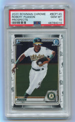 2020 Bowman Chrome Prospects #BCP145 Robert Puason PSA 10 | Eastridge Sports Cards