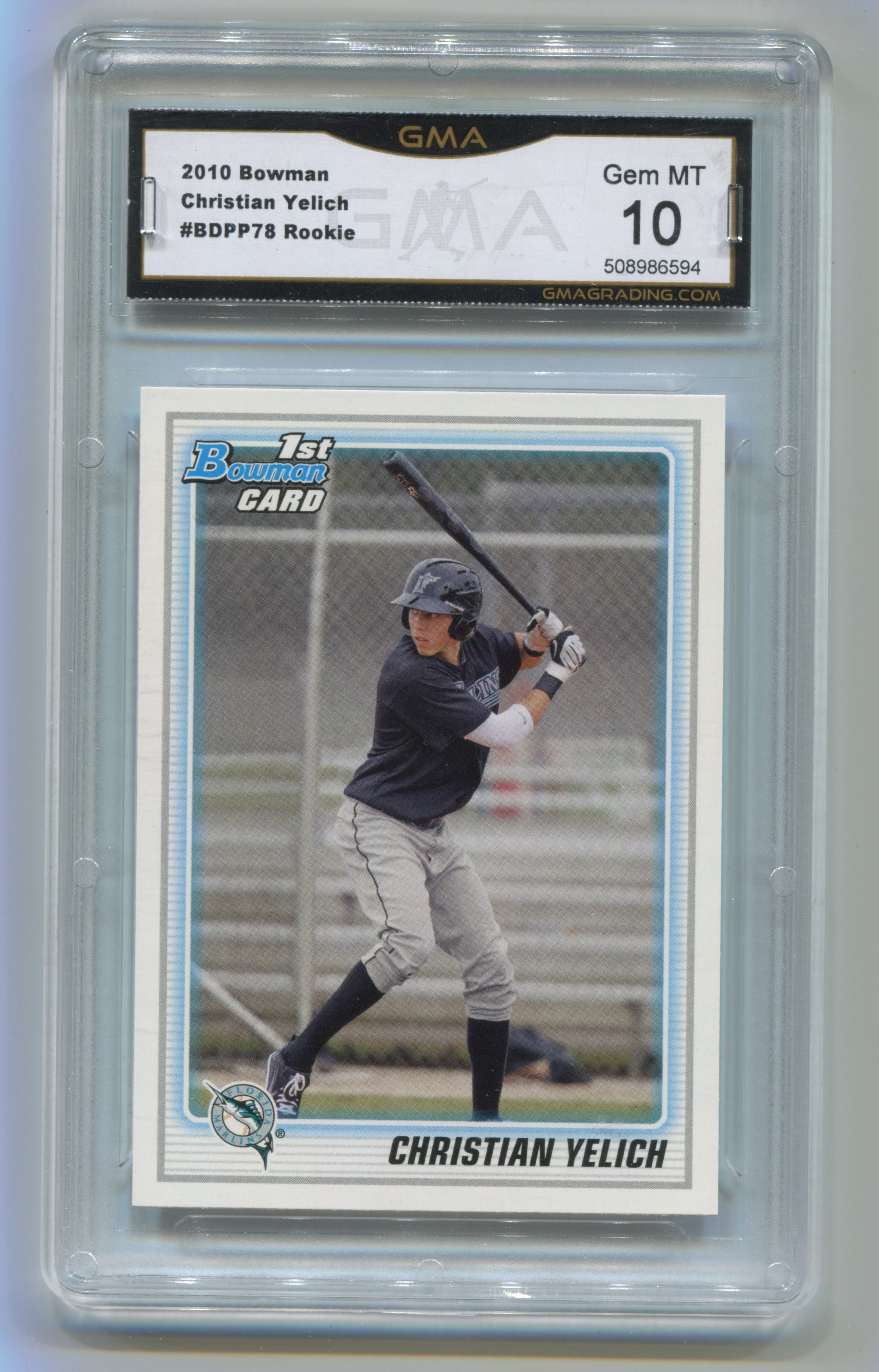 2010 Bowman Draft Prospects #BDPP78 Christian Yelich GMA 10 | Eastridge Sports Cards