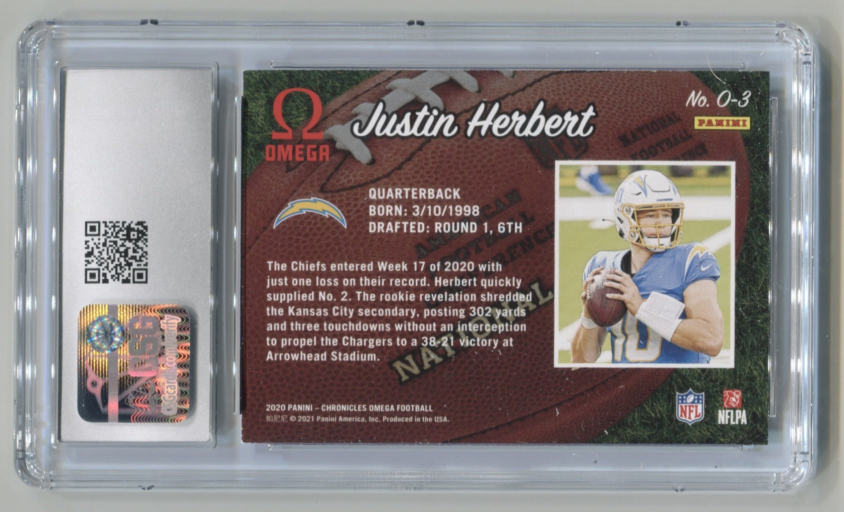 2020 Panini Chronicles Omega #O-3 Justin Herbert CSG 9 (Rookie) | Eastridge Sports Cards