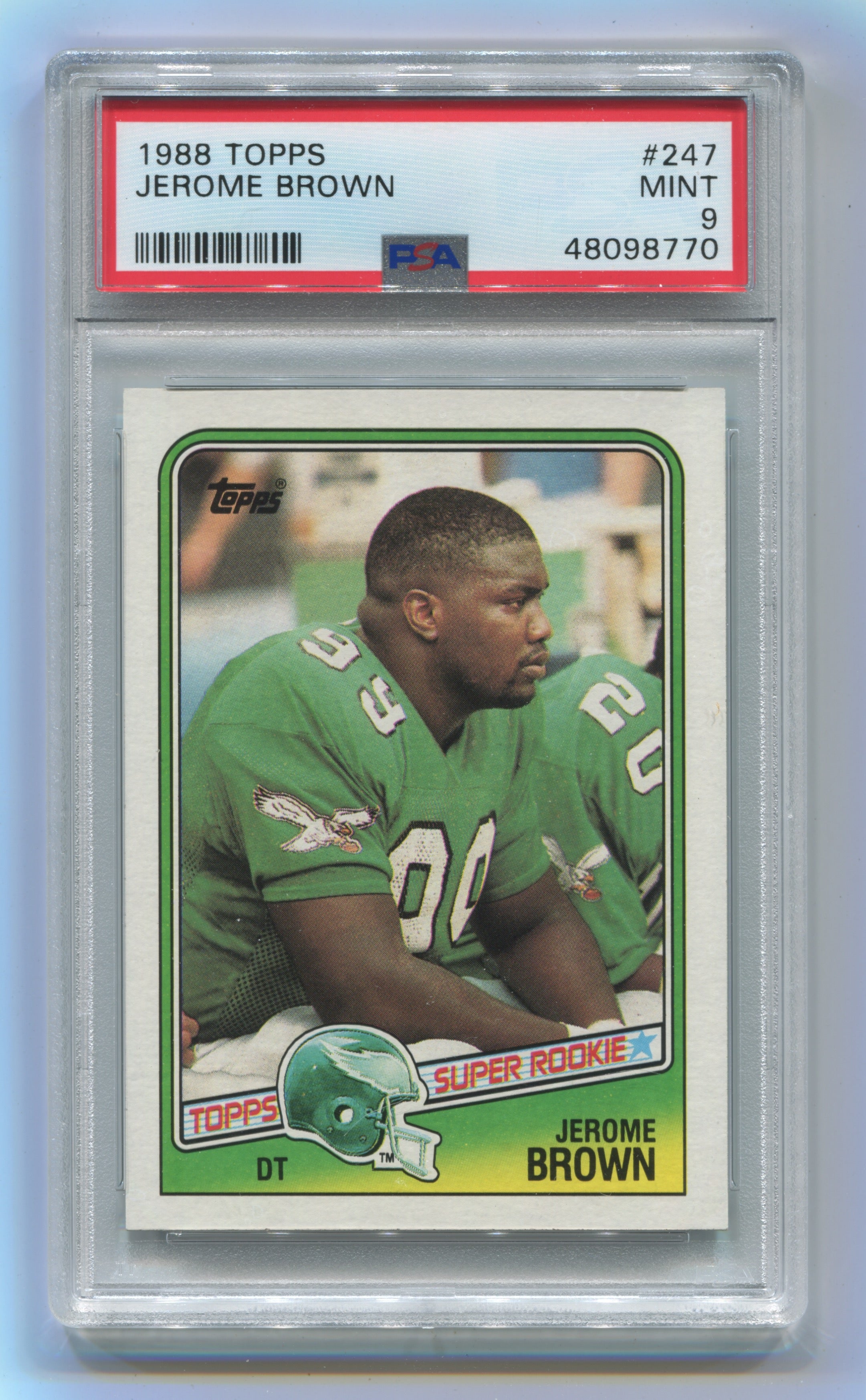 1988 Topps #247 Jerome Brown PSA 9 (Rookie) | Eastridge Sports Cards