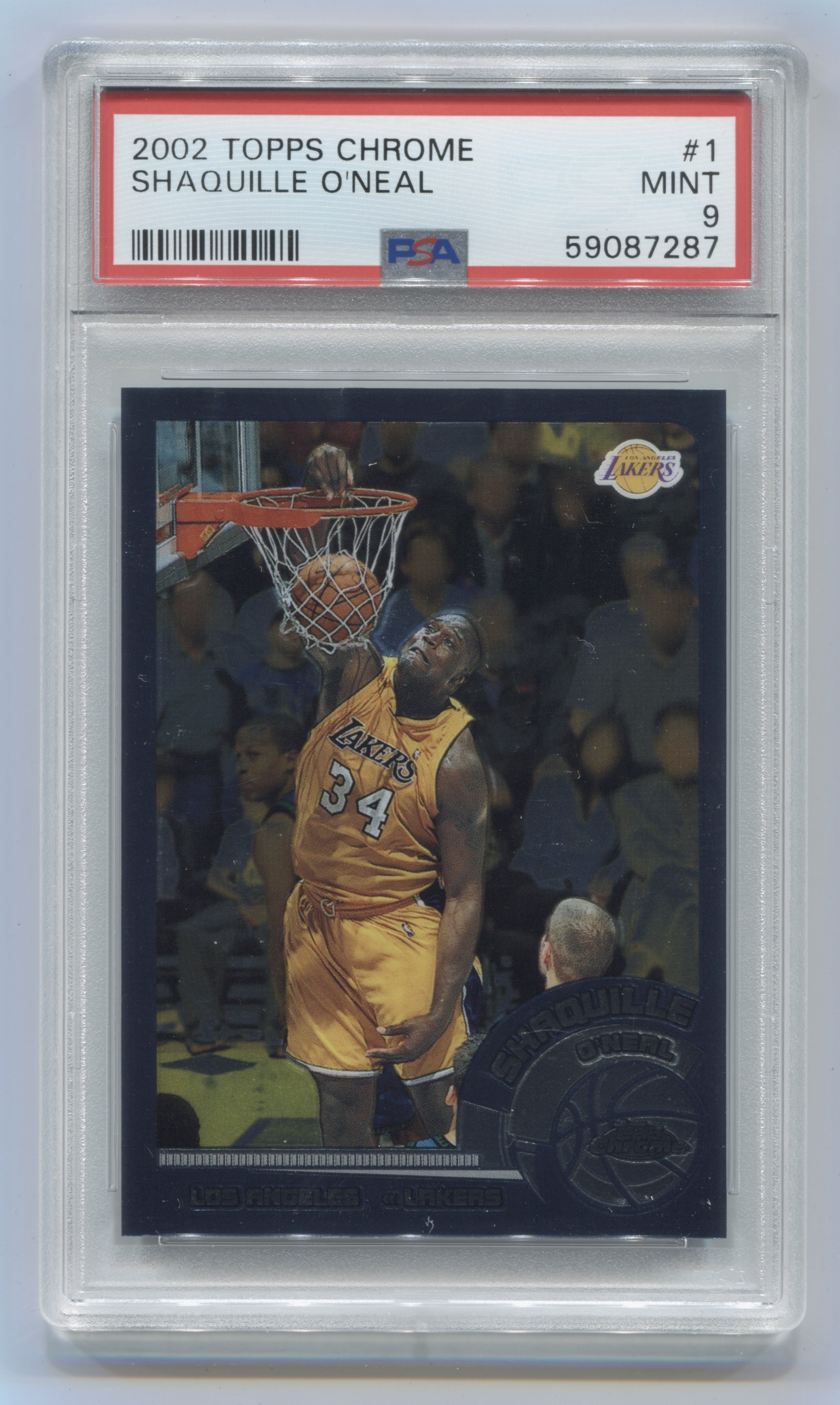 2002-03 Topps Chrome #1 Shaquille O'Neal PSA 9 | Eastridge Sports Cards