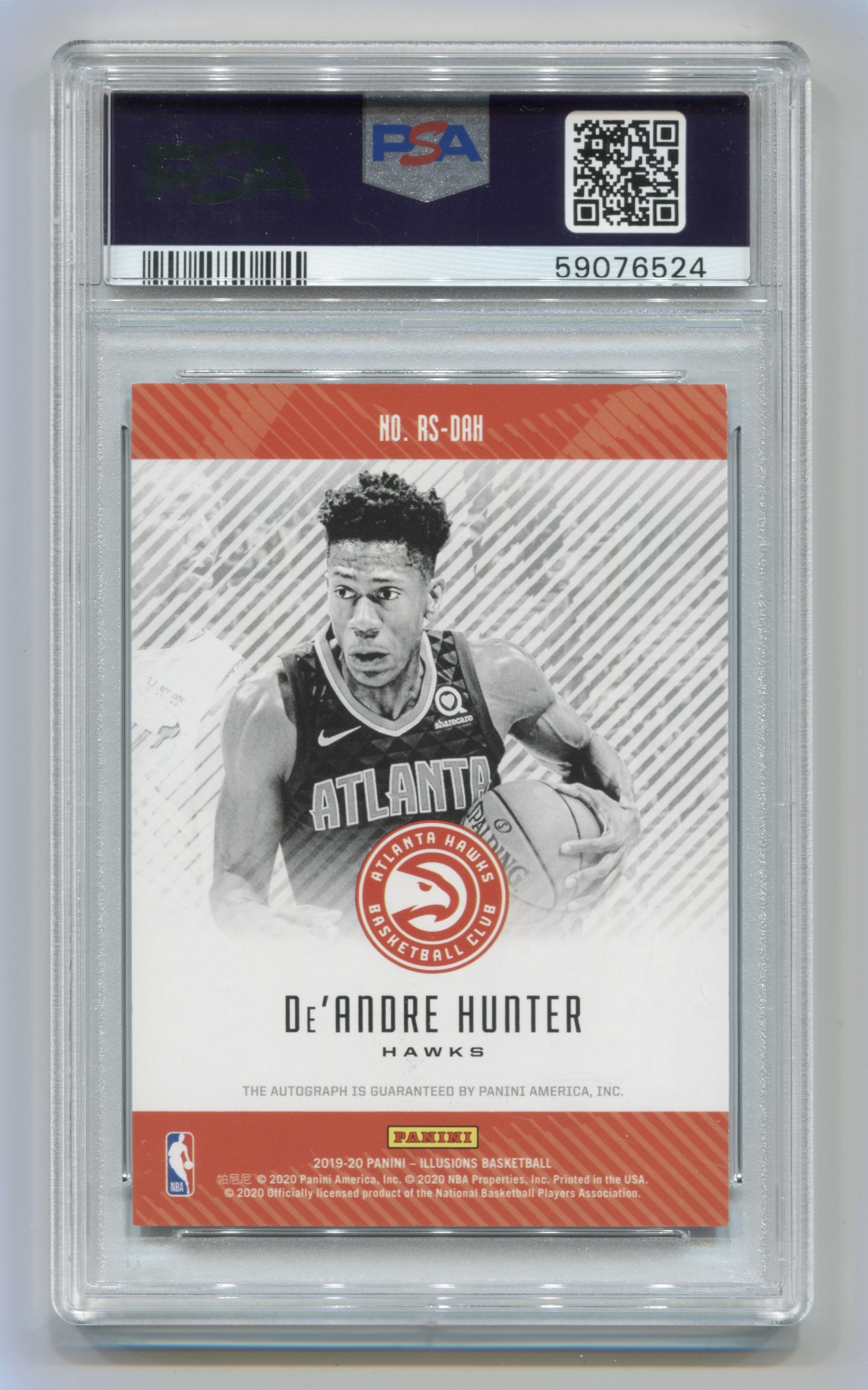2019-20 Panini Illusions Rookie Signs Emerald #RSDAH De'Andre Hunter #18/25 PSA 9 | Eastridge Sports Cards