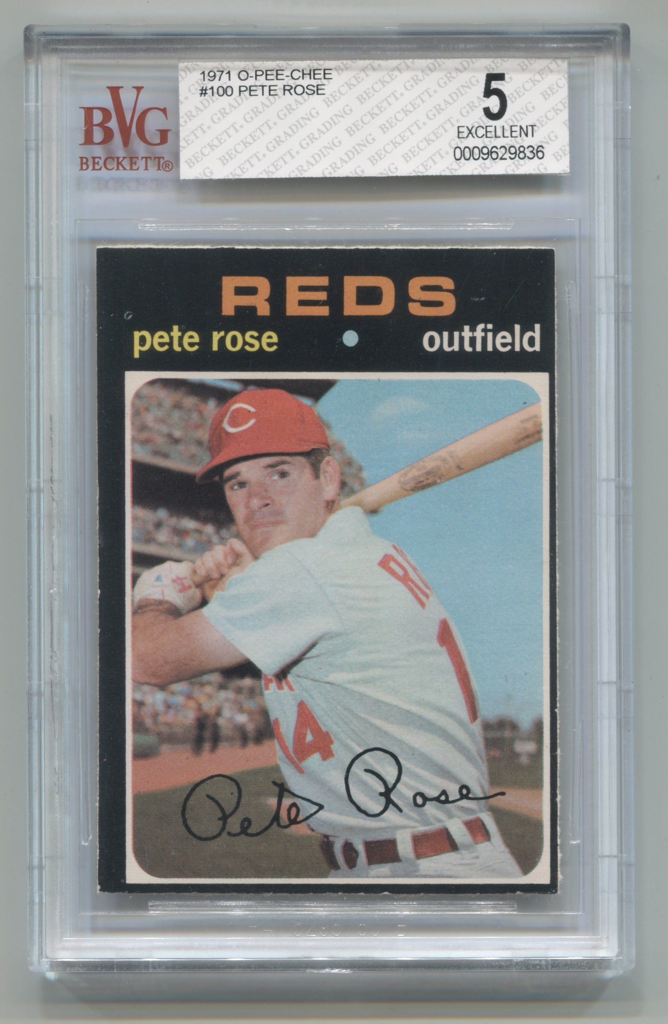 1971 O-Pee-Chee #100 Pete Rose BVG 5 | Eastridge Sports Cards