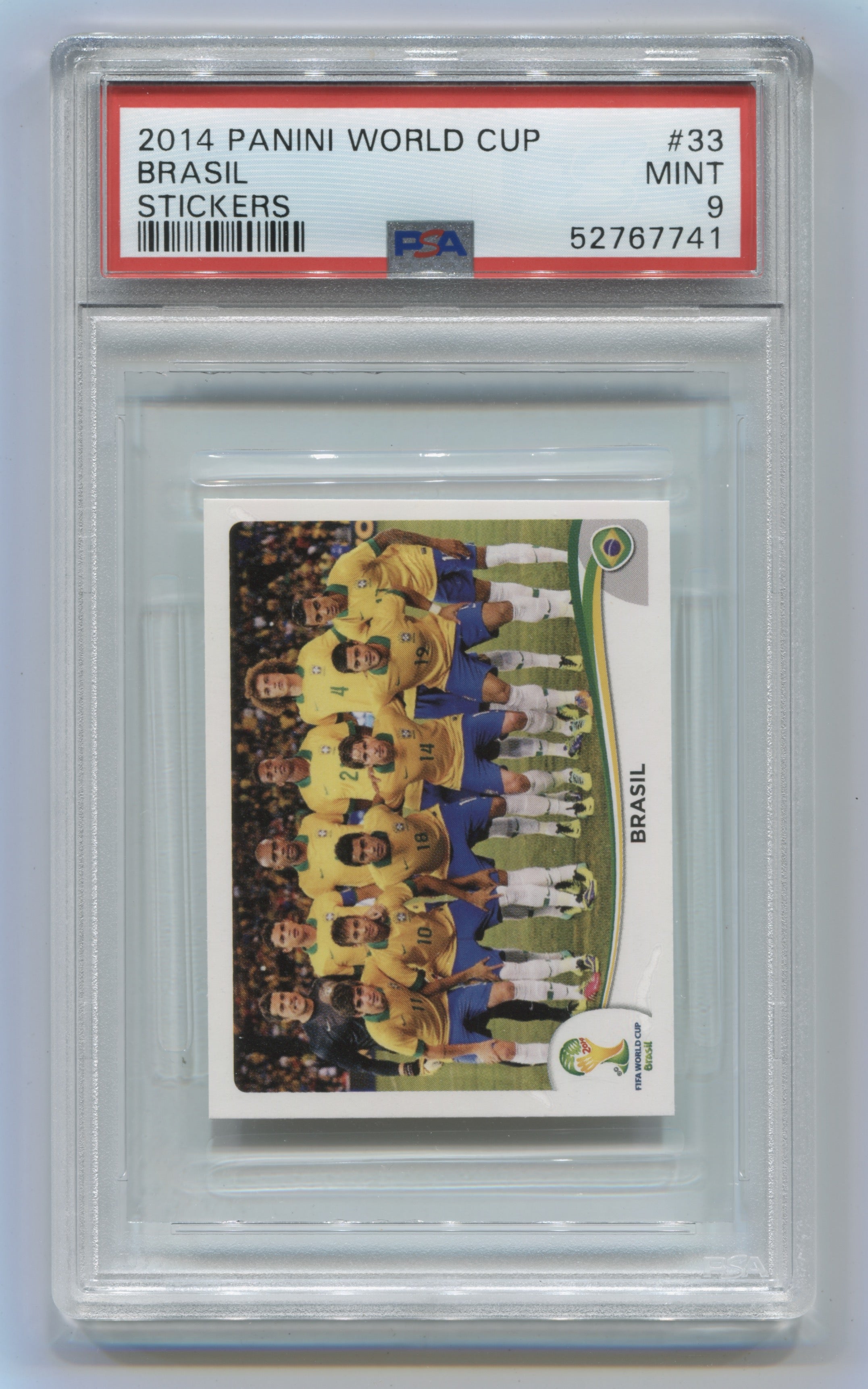 2014 Panini World Cup Stickers #33 Brazil Team PSA 9 | Eastridge Sports Cards