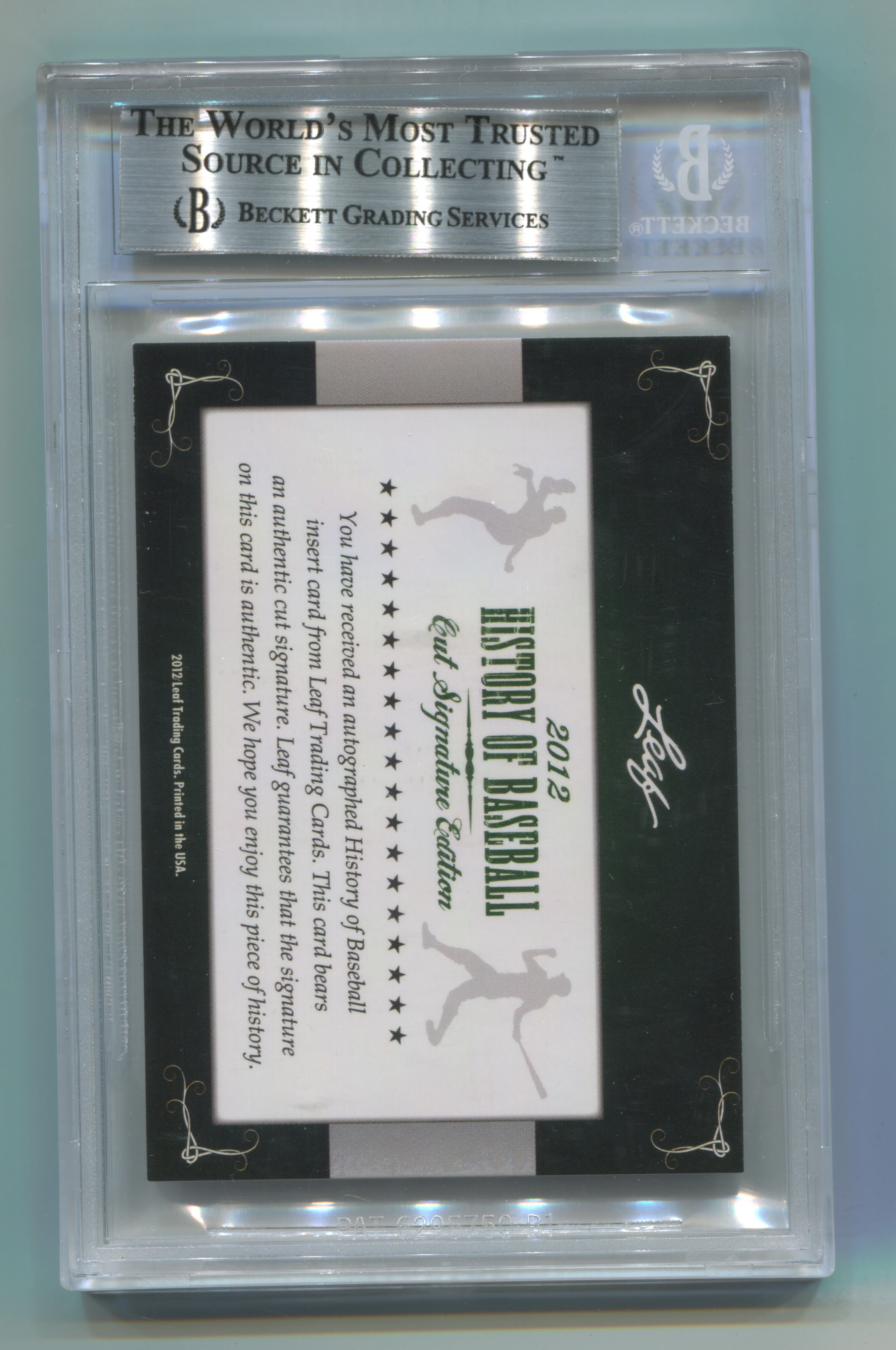 2012 Leaf Cut Signature History of Baseball Edition Ned Garver | Eastridge Sports Cards