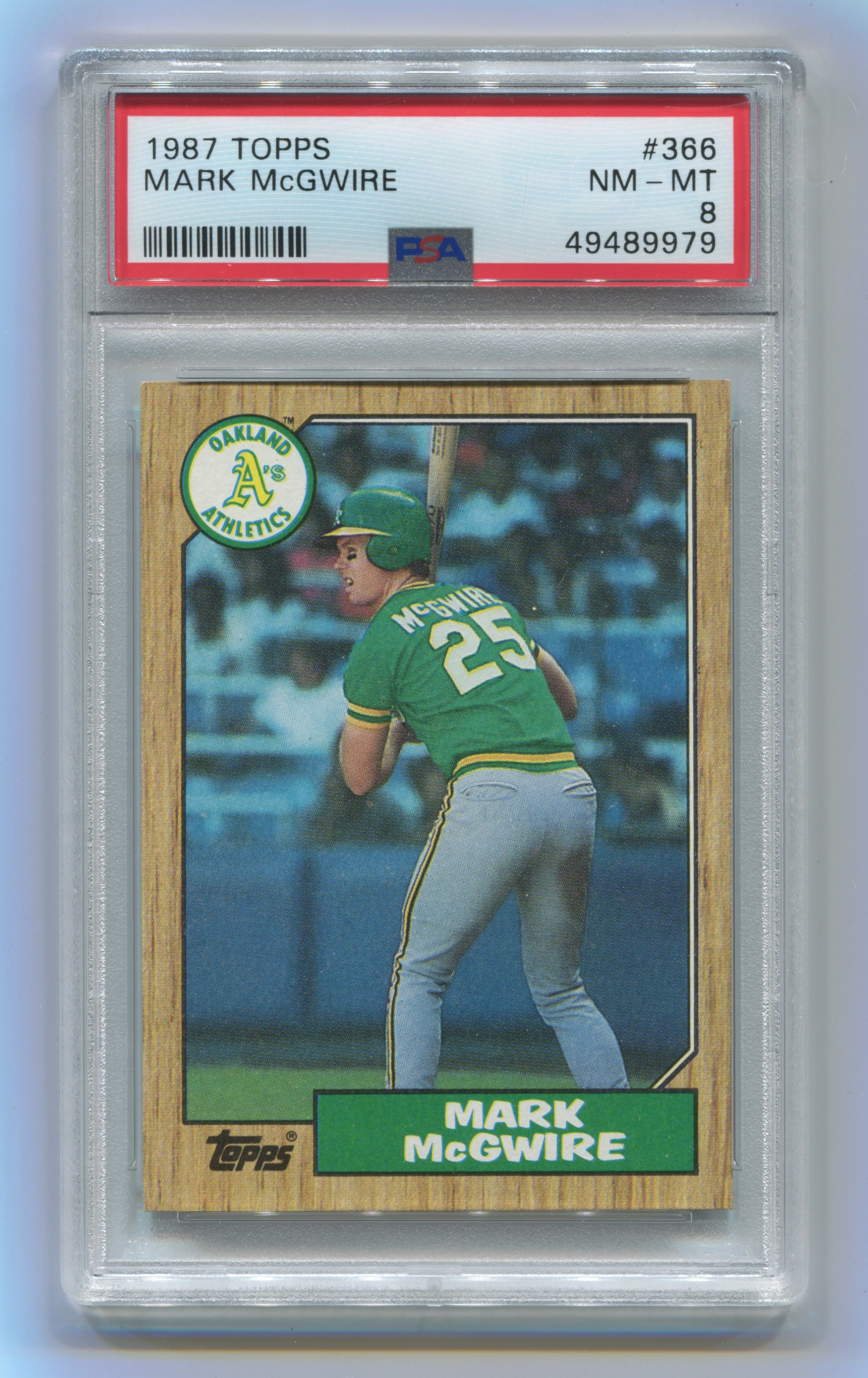 1987 Topps #366 Mark McGwire PSA 8 | Eastridge Sports Cards