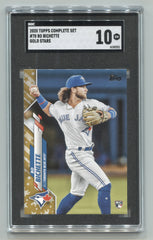 2020 Topps Complete Set Gold Stars #78 Bo Bichette SGC 10 (Rookie) | Eastridge Sports Cards