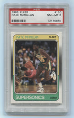 1988-89 Fleer #110 Nate McMillan (Photo actually Kevin Williams) PSA 8 | Eastridge Sports Cards