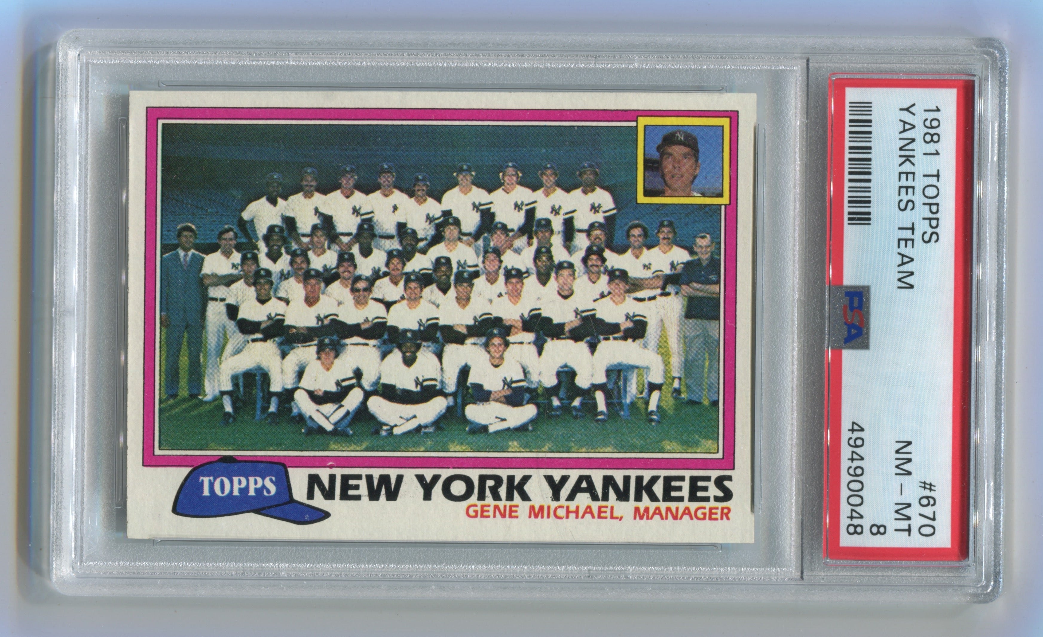 1981 Topps #670 Yankees Team PSA 8 | Eastridge Sports Cards